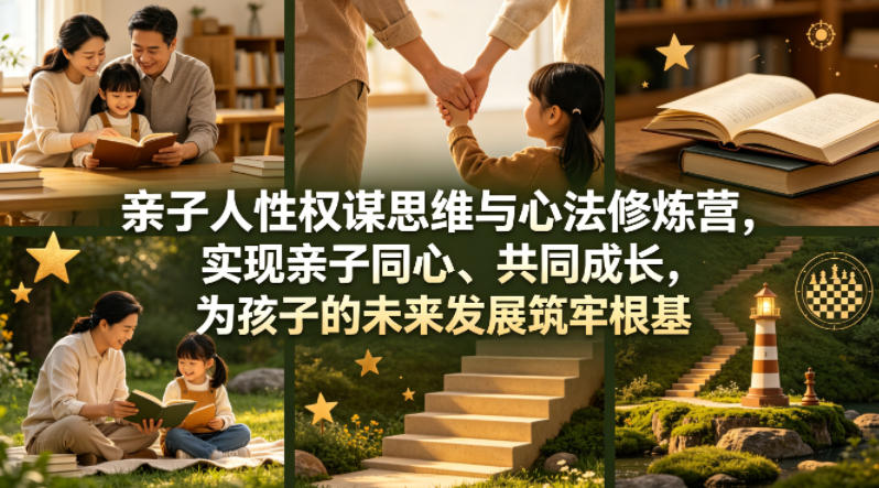 亲子人性权谋思维与心法修炼营，实现亲子同心、共同成长，为孩子的未来发展筑牢根基【音频】-90网