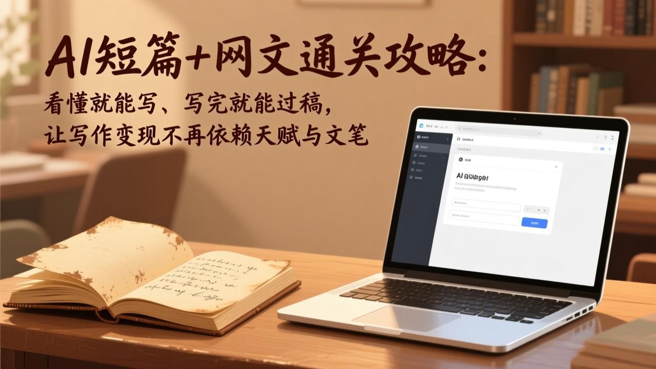 AI短篇+网文通关攻略-更新4月：看懂就能写、写完就能过稿，让写作变现不再依赖天赋与文笔-多课资源站