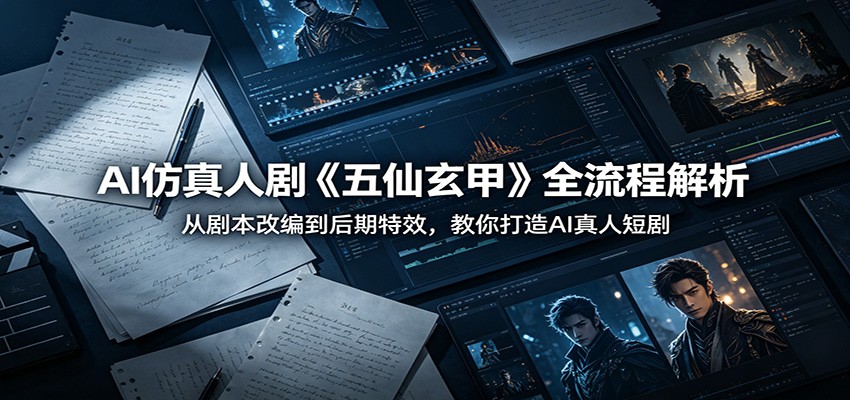 AI仿真人剧《五仙玄甲》全流程解析：从剧本改编到后期特效，教你打造AI真人短剧-极栈网络