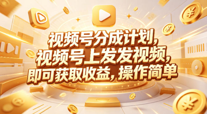视频号分成计划，599元众筹的Red团队课程，视频号上发发视频，即可获取收益，操作简单-90网