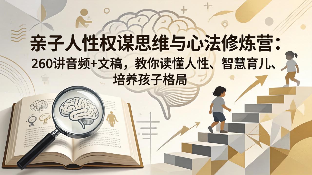 亲子人性权谋思维与心法修炼营：260讲音频+文稿，教你读懂人性、智慧育儿、培养孩子格局-小小石博客