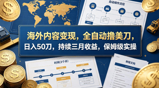 海外内容变现，全自动撸美刀，日入50刀，持续三月收益，保姆级实操【揭秘】-小小石博客