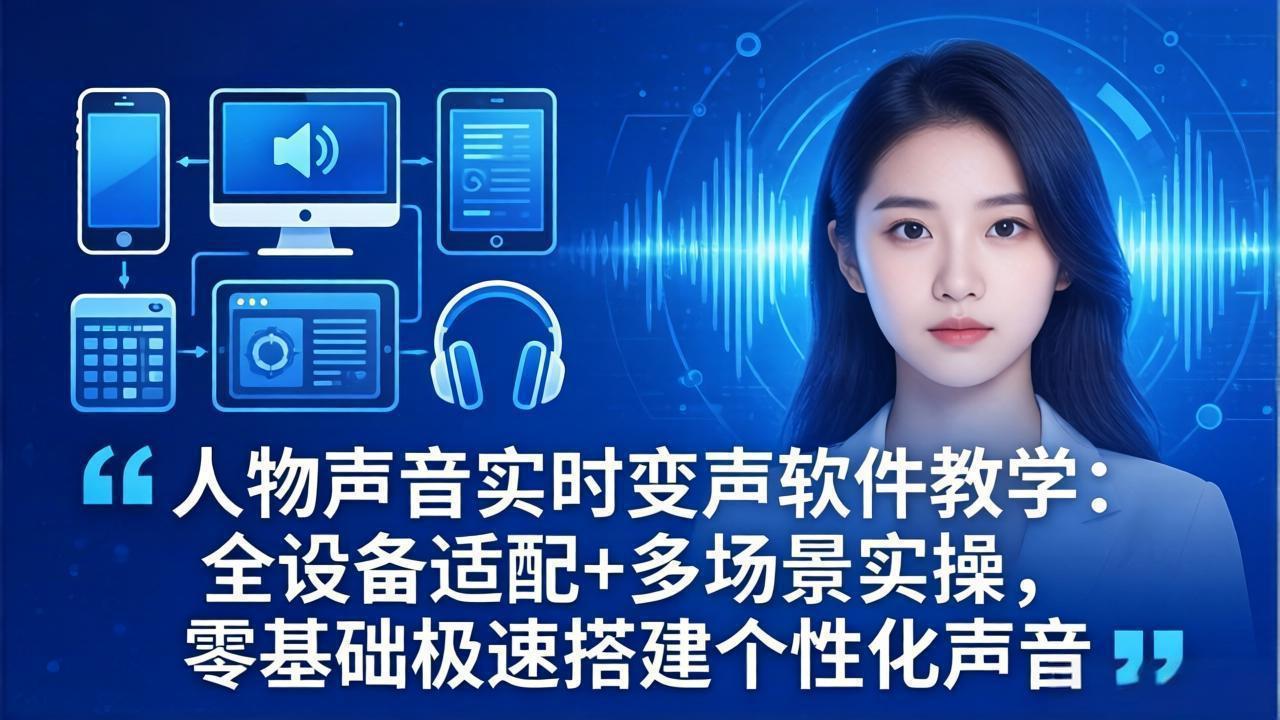 人物声音实时变声软件教学:全设备适配+多场景实操,零基础极速搭建个性化声音-羽桐社资源站
