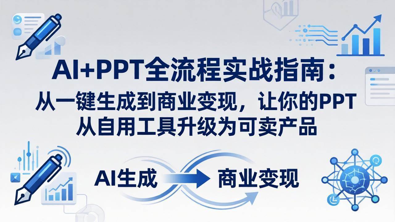 （18142期）AI+PPT全流程实战指南-更新4月21：从一键生成到商业变现，让你的PPT从自用工具升级为可卖产品-邪修侠 - 演示