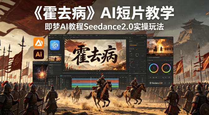 《霍去病》AI短片教学，即梦AI教程Seedance2.0实操玩法-小白项目网