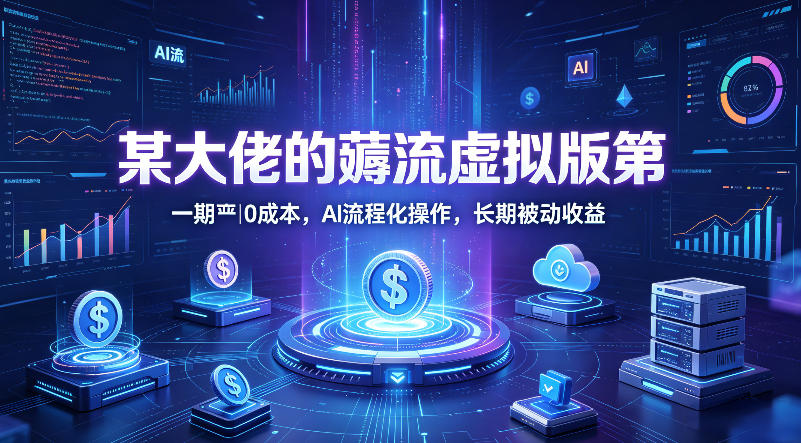 某大佬的薅流虚拟版第一期丨0成本，AI流程化操作，长期被动收益-小白项目网