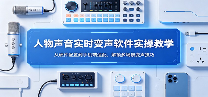 人物声音实时变声软件实操教学：从硬件配置到手机端适配，解锁多场景变声技巧-怪兽网创俱乐部