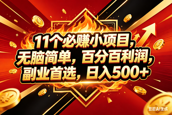 （18189期）11个必赚米小项目，百分百赚米，无脑简单，副业首选，日入500+-邪修侠 - 演示