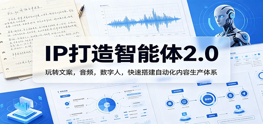 IP打造智能体2.0:玩转文案,音频,数字人,快速搭建自动化内容生产体系-羽桐社资源站