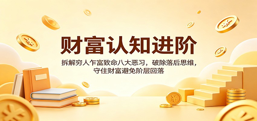 财富认知进阶：拆解穷人乍富致命八大恶习，破除落后思维，守住财富避免阶层回落-羽桐社资源站