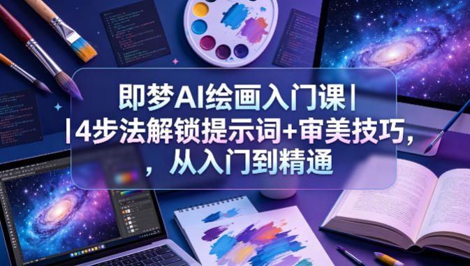 即梦AI绘画入门课｜4步法解锁提示词+审美技巧，从入门到精通-90网