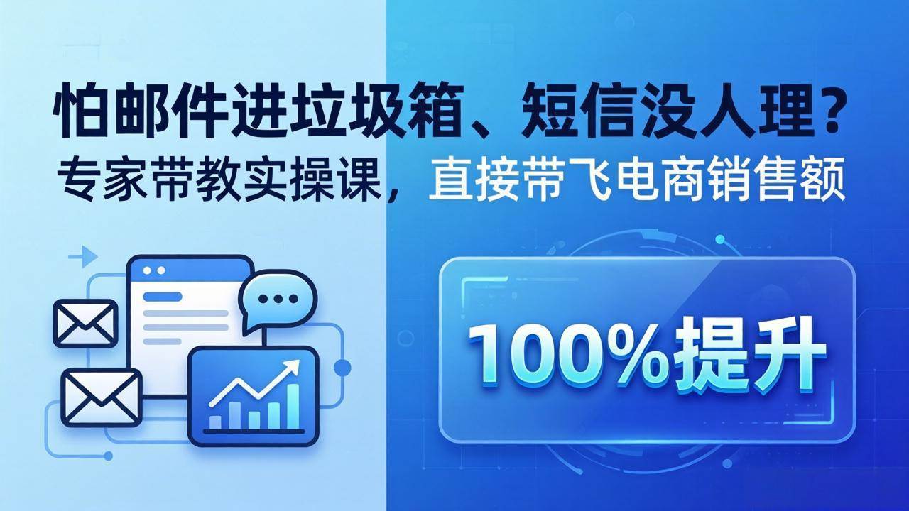 (18234期)怕邮件进垃圾箱、短信没人理?专家带教实操课,直接带飞电商销售额【原创双语字幕】-小白项目网