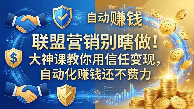 （18242期）联盟营销别瞎做！大神课教你用信任变现，自动化赚钱还不费力【原创双语字幕】-邪修侠 - 演示
