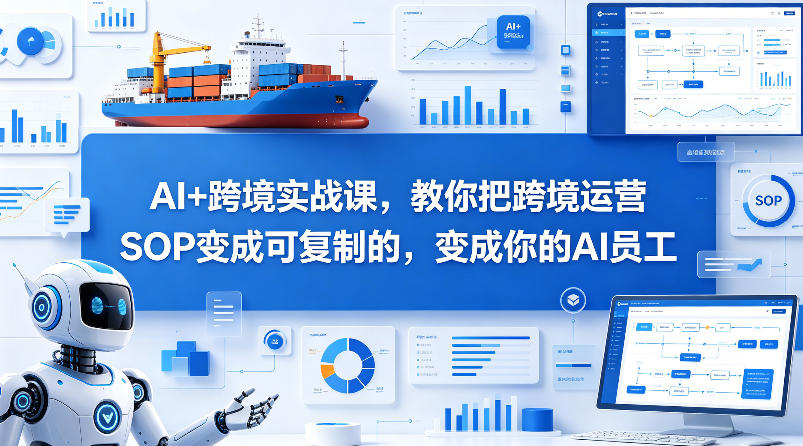 AI+跨境实战课,教你把跨境运营S0变成可复制的,变成你的AI员工-90网