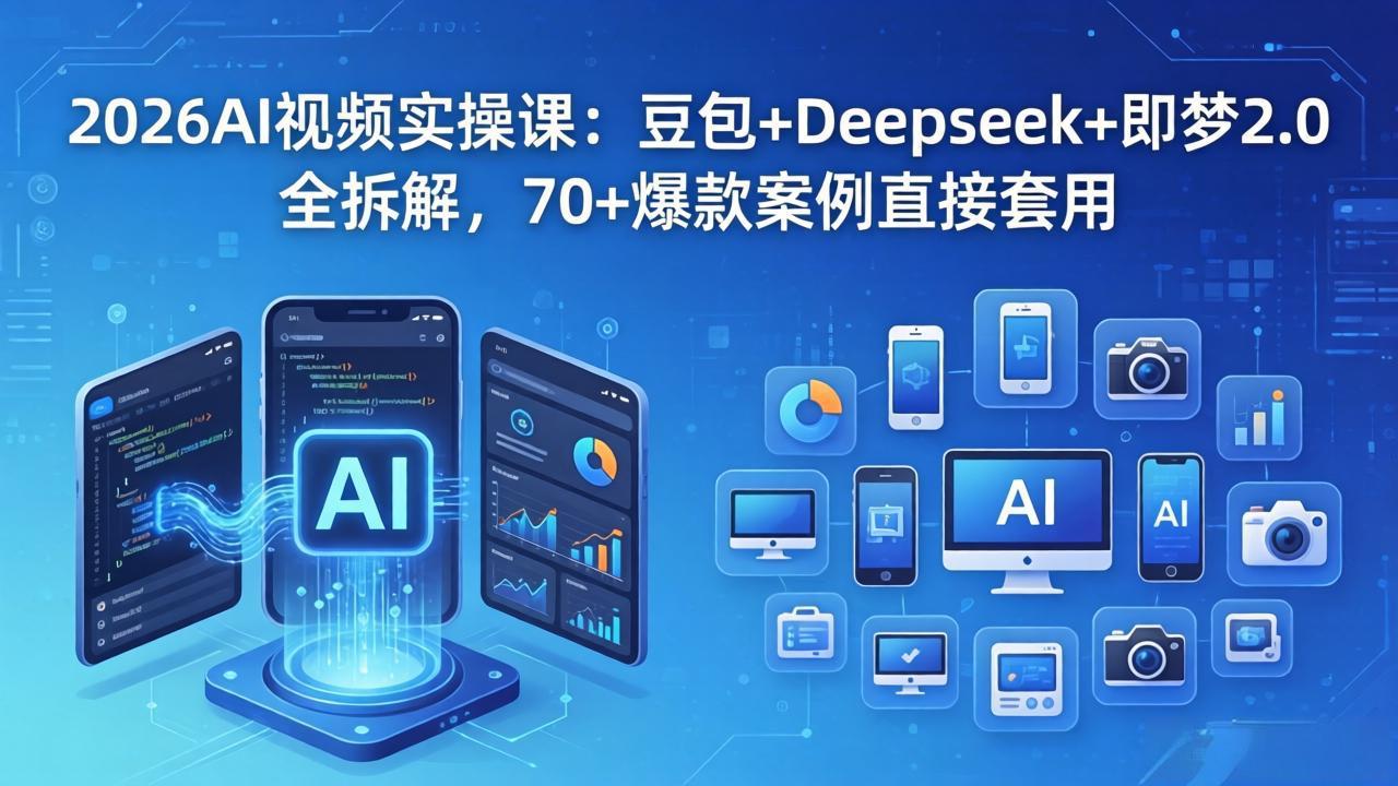 2026AI视频实操课：豆包+Deepseek+即梦2.0全拆解，70+爆款案例直接套用-网创百晓生
