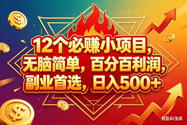 （18272期）12个必赚钱的小项目，百分百赚米，无脑简单，副业首选，日入600+-邪修侠 - 学院