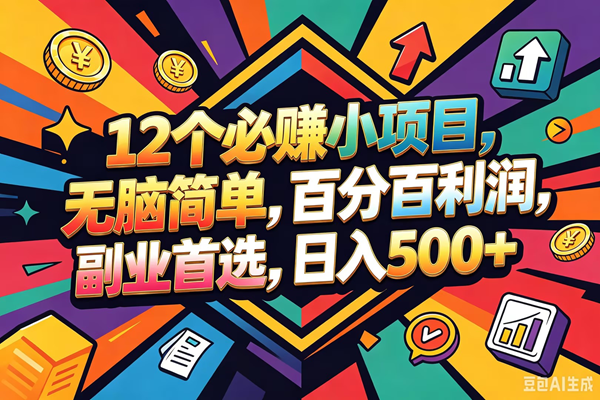（18291期）12个必赚钱的小项目，百分百赚米，无脑简单，副业首选，日入600+-邪修侠 - 演示