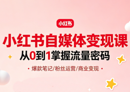 大漂亮·小红书自媒体变现课-网创百晓生