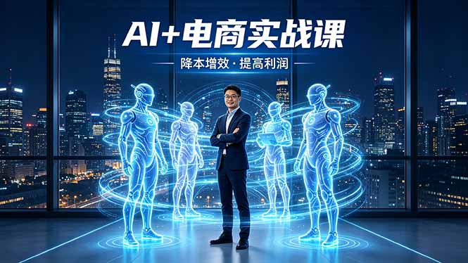 AI+电商实战课，1人+N个AI 智能体，把SOP变AI员工，实现降本增效提高利润-网创百晓生