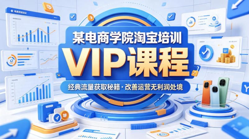 某电商学院淘宝培训VIP课程，各种经典有用的流量获取秘籍，改善运营产品没利润的处境(2026年5月)-90网
