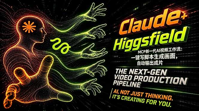 Claude+Higgsfield MCP新一代AI视频工作流：一键写脚本生成画面，自动输出成片-网创百晓生