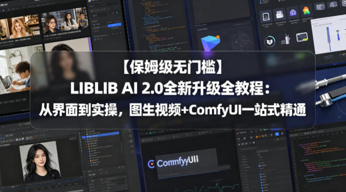 【保姆级无门槛】LIBLIB AI 2.0全新升级全教程:从界面到实操,图生视频+ComfyUI一站式精通-90网