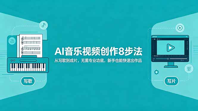 AI音乐视频创作8步法：从写歌到成片，无需专业功底，新手也能快速出作品-网创百晓生