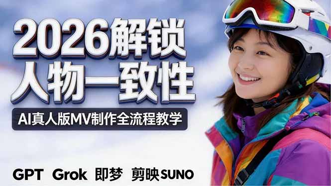 2026独创解锁人物一致性：AI真人版MV制作，不讲空话，不拼概念，全流程实操-网创百晓生