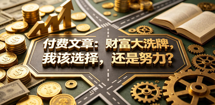 付费文章：财富大洗牌，我该选择，还是努力？-小白项目网