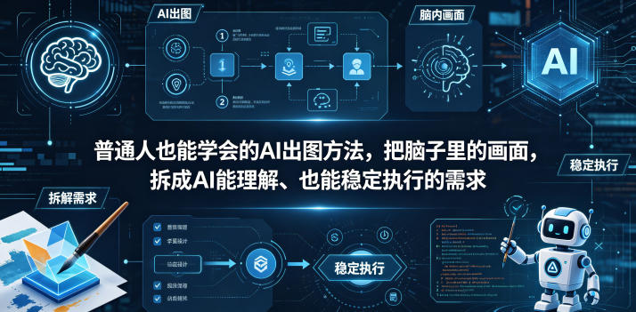 普通⼈也能学会的AI出图⽅法，把脑子里的画面，拆成AI能理解、也能稳定执行的需求【文档】-优优云网创