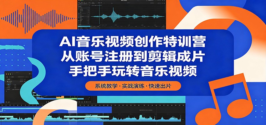 AI音乐视频创作特训营：从账号注册到剪辑成片，手把手玩转音乐视频-网创百晓生