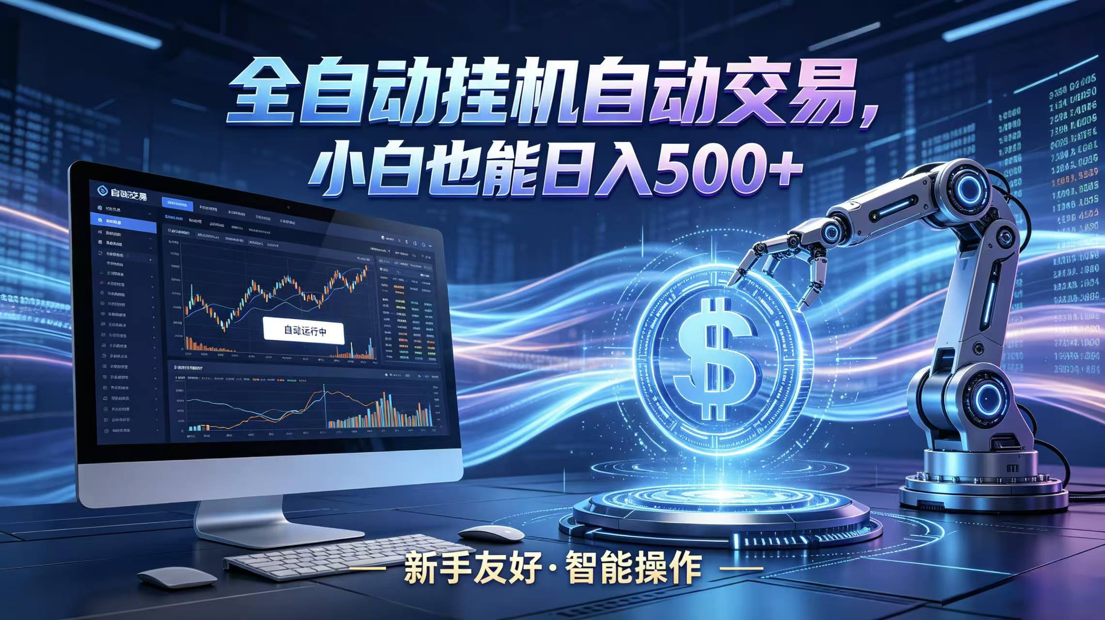 全新智能化交易助手,傻瓜式操作,小白也能快速上手,轻松实现日入500+-优优云网创