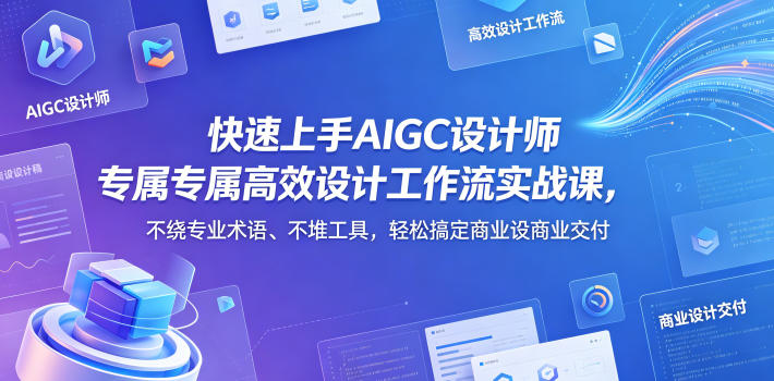 快速上手AIGC设计师专属高效设计工作流实战课,不绕专业术语、不堆工具,轻松搞定商业设计交付-优优云网创