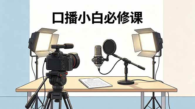 （18428期）口播小白必修课：录像收音灯光设备+脚本撰写，搭专业级录制场景-优优云网创