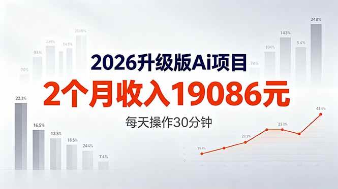 （18443期）2026升级版Ai任务，2个月收入19086元，熟练后每天操作30分钟！-小白项目网