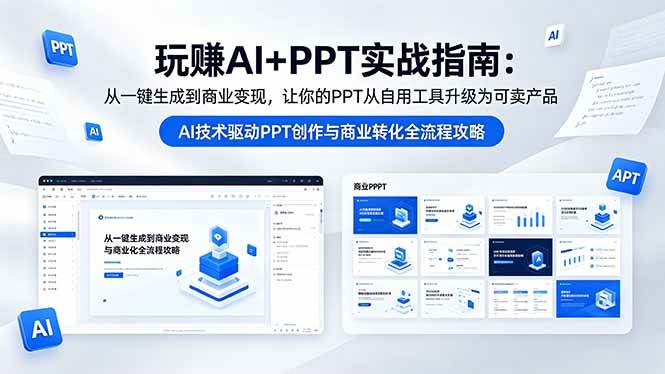 （18448期）玩赚AI+PPT实战指南-更新5月13：从一键生成到商业变现，让你的PPT从自用工具升级为可卖产品-邪修侠 - 演示