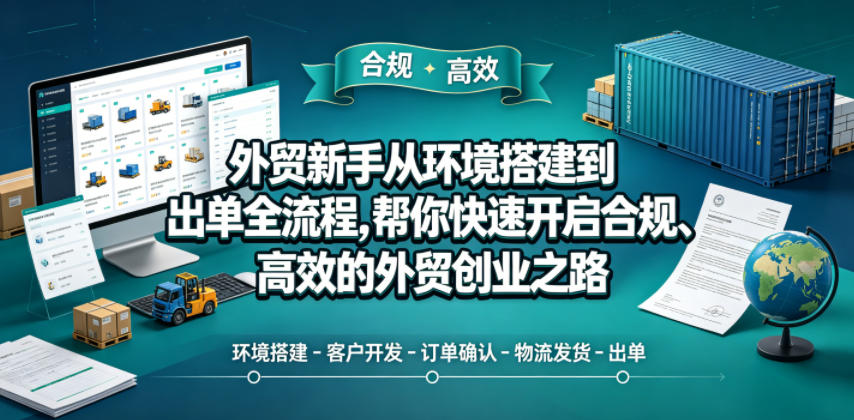 外贸新手从环境搭建到出单全流程，帮你快速开启合规、高效的外贸创业之路-怪兽网创俱乐部