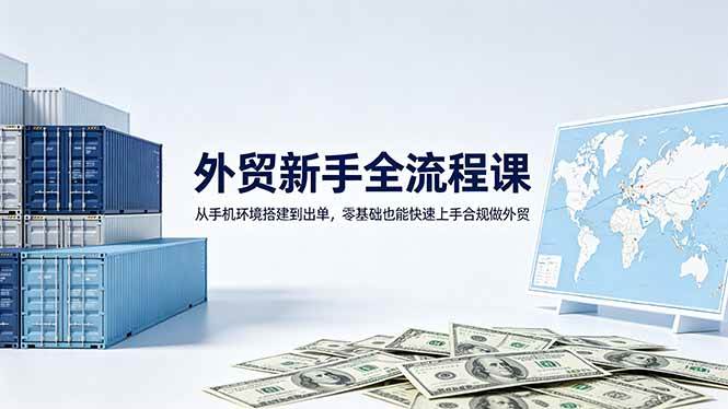 （18481期）外贸新手全流程课：从手机环境搭建到出单，零基础也能快速上手合规做外贸-邪修侠 - 学院