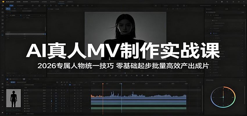 AI真人MV制作实战课：2026专属人物统一技巧，零基础起步批量高效产出成片-邪修侠 - 演示