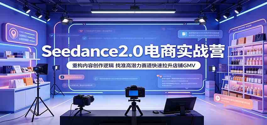 Seedance2.0电商实战营:重构内容创作逻辑,找准高潜力赛道快速拉升店铺GMV-优优云网创