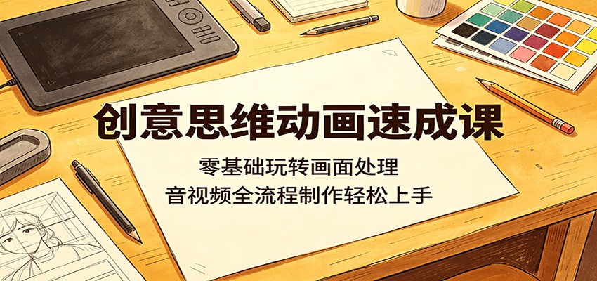 创意思维动画速成课:零基础玩转画面处理,音视频全流程制作轻松上手-邪修侠 - 演示