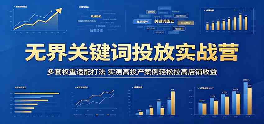 无界关键词投放实战营：多套权重适配打法，实测高投产案例轻松拉高店铺收益-小栈博客