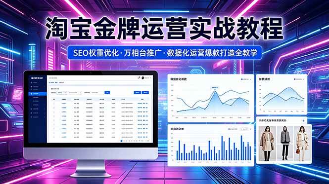 (18507期)2026 淘宝金牌运营实战教程,SEO权重优化万相台推广,数据化运营爆款打造全教学 (18507期)2026 淘宝金牌运营实战教程,SEO权重优化万相台推广,数据化运营爆款打造全教学