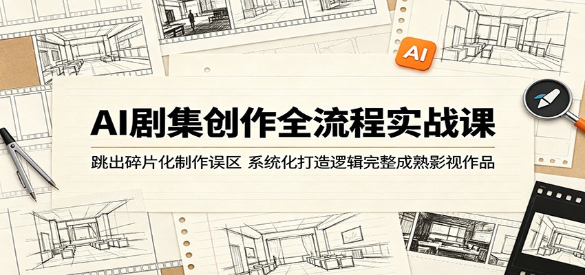 AI剧集创作全流程实战课：跳出碎片化制作误区，系统化打造逻辑完整成熟影视作品-小白项目网