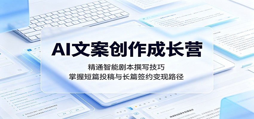 AI文案创作成长营：精通智能剧本撰写技巧，掌握短篇投稿与长篇签约变现路径