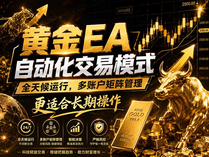 黄金EA量化：多窗口矩阵稳定运行，系统自动执行，收益空间持续放大-网创百晓生