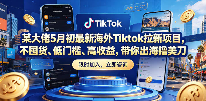 某大佬5月初最新海外Tiktok拉新项目,不囤货、低门槛、高收益,带你出海撸美刀-小栈博客
