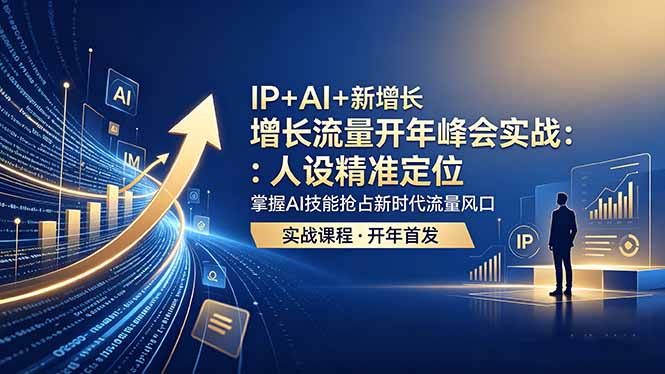 IP+AI+新增长 流量开年 峰会实战：人设精准定位 掌握AI技能抢占新时代流量风口-小白项目网