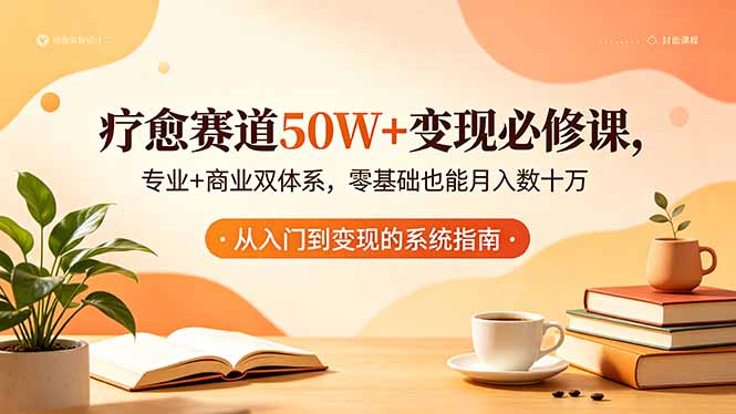 疗愈赛道50W+变现必修课，专业+商业双体系，零基础也能月入数十万-小白项目网