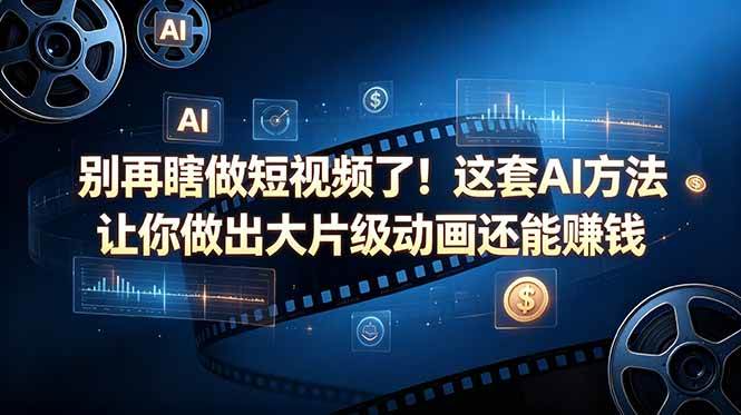 （18549期）别再瞎做短视频了！这套 AI 方法让你做出大片级动画还能赚钱【原创双语字幕】-邪修侠 - 演示